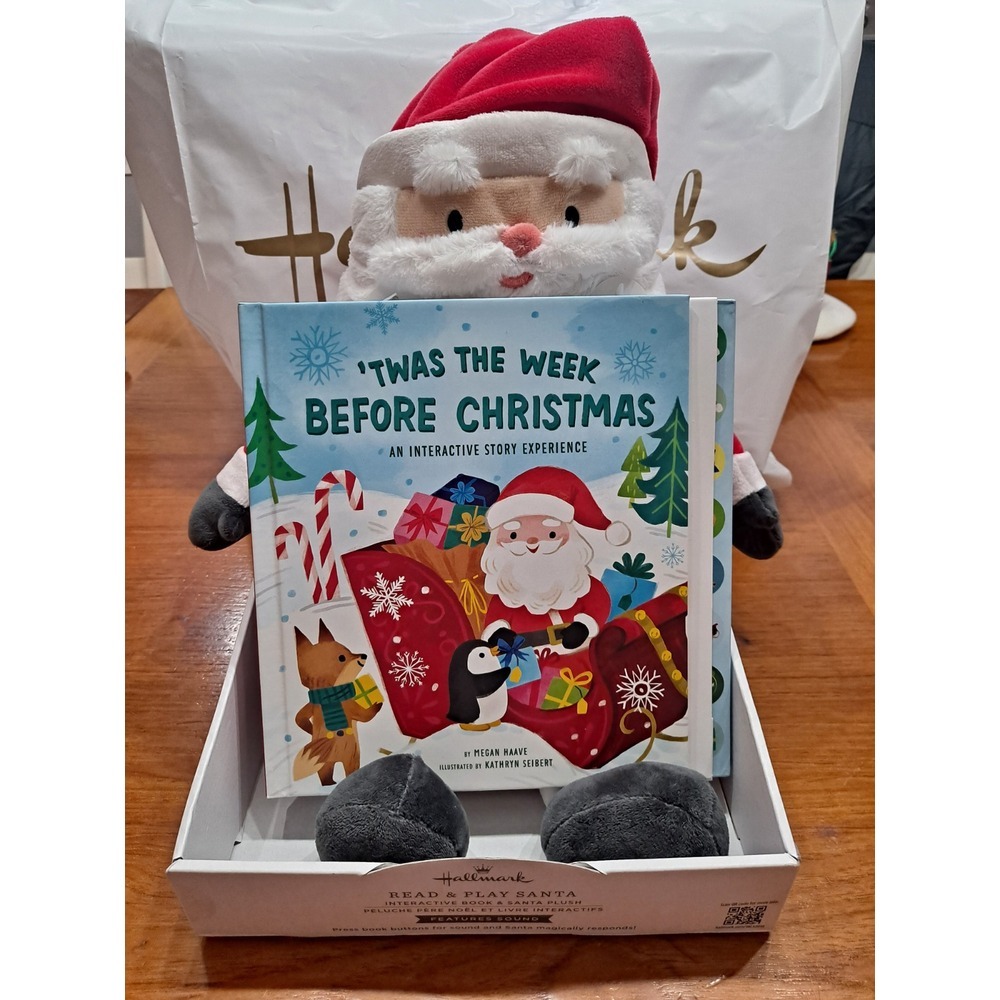 NIP Hallmark Interactive Read & Play 12" Santa Twas The Week Before Christmas